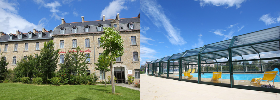 Résidence Duguesclin - Dinan - Vacancéole - Piscine extérieure couverte chauffée